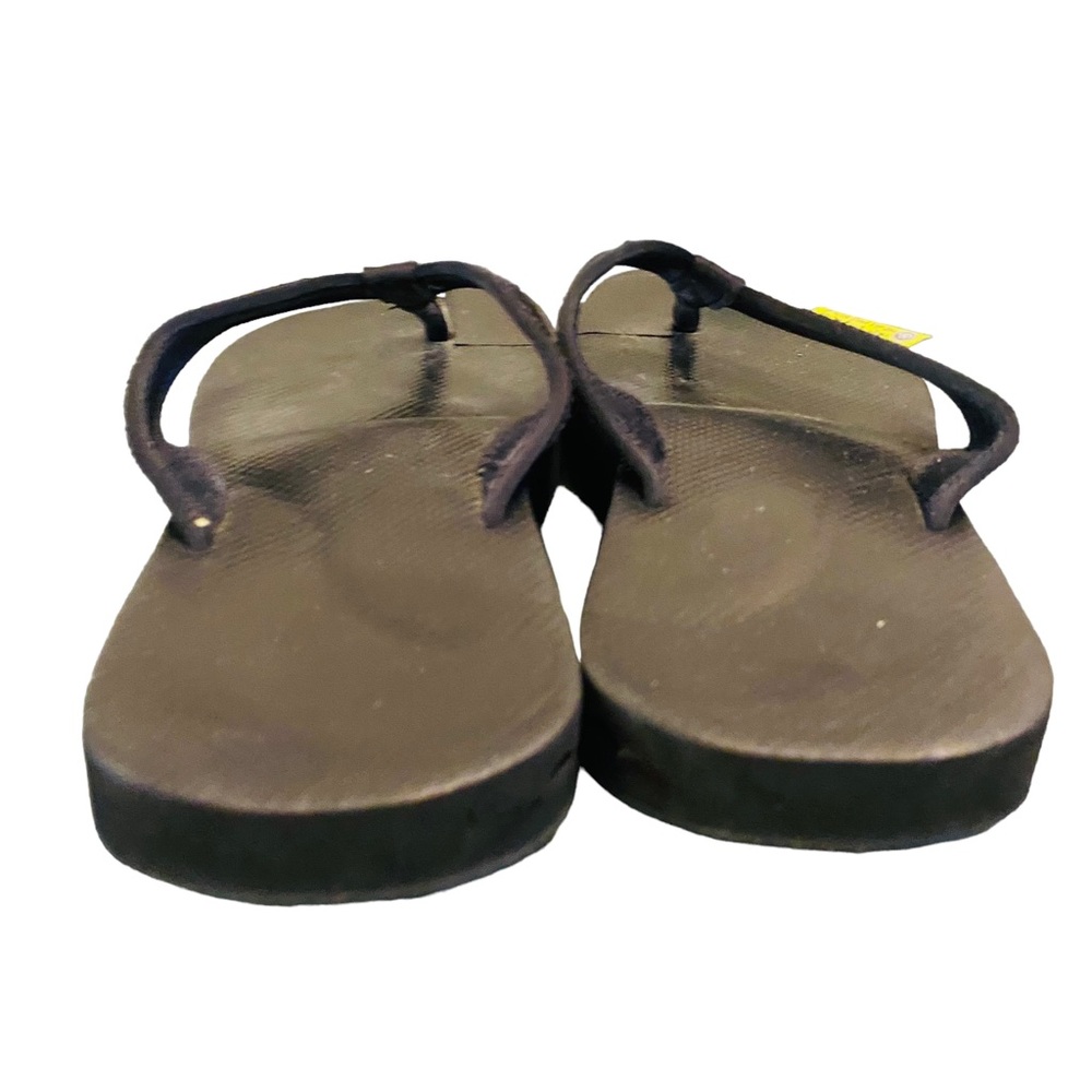 The Healing Sole Womens 12 / Mens 10 Original Black Flip Flops - Picture 10 of 12